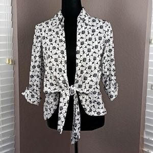mishca Tie-front Blouse Size M